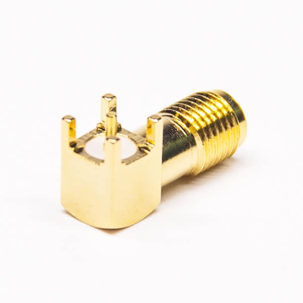 Elecbee 20pcs RF Coaxial connector Standard SMA Jack Right Angle Solder Type for PCB mount