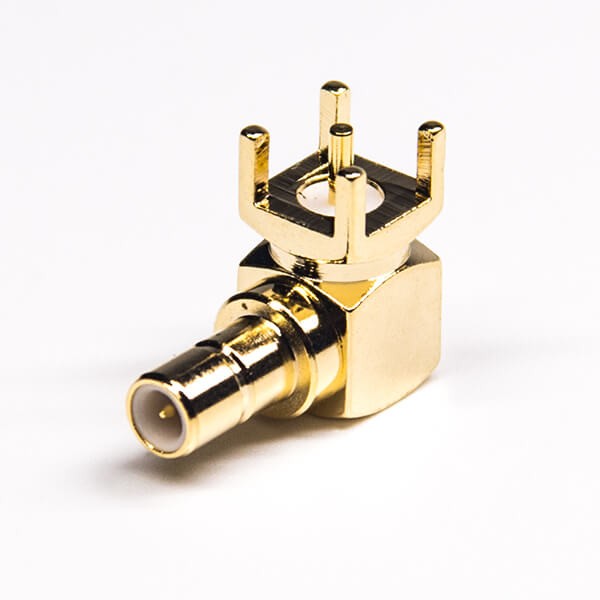 Elecbee 20pcs 90 Degree SMB Connector Male Right Angled Through Hole for PCB Mount