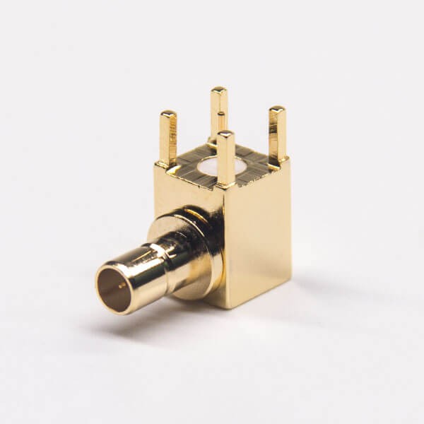 Elecbee Female SMB Angled Throegh Hole Connector for PCB Mount