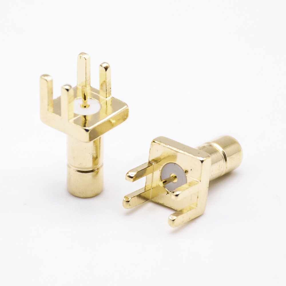 Elecbee 20pcs Plate Edge SMB Male Straight for PCB Connector