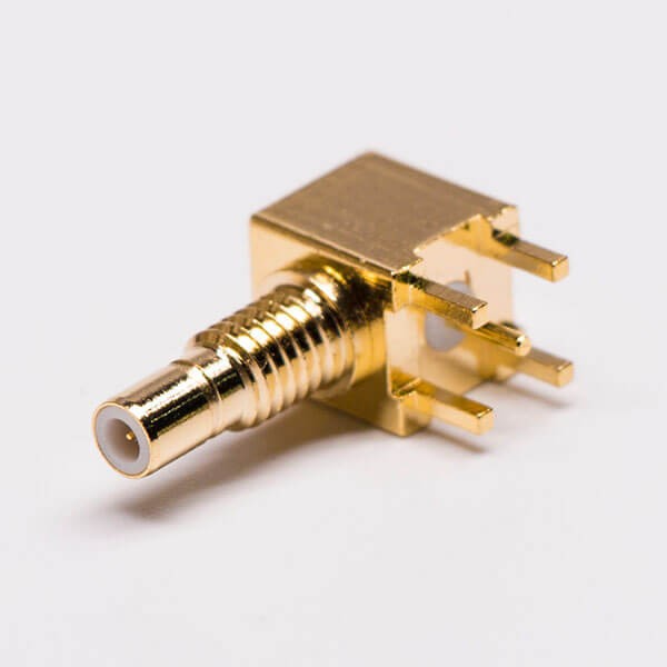 Elecbee 20pcs smb female right angle connector Gold Plated for PCB Mount