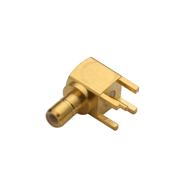 Elecbee SMB Female Right Angle Connector Through Hole for PCB Mount