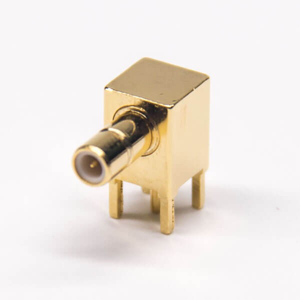 Elecbee 20pcs SMB Right Angle Connector Male Through Hole PCB Mount