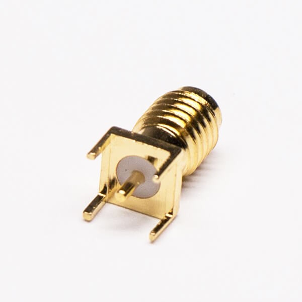 Elecbee SSMA Female Connector Straight RF Connector Through Hole for PCB