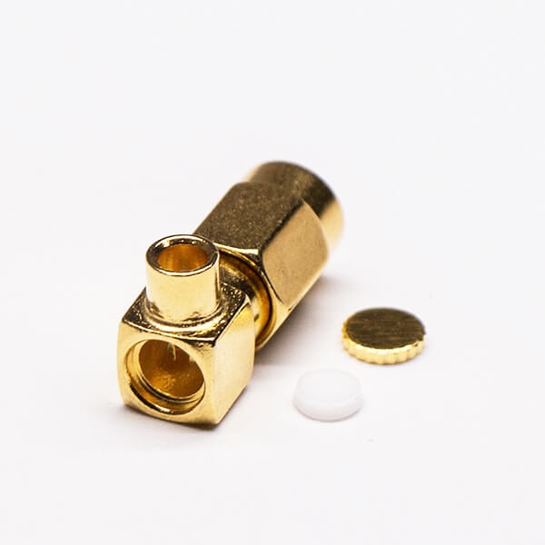 Elecbee SSMA Right Angle Plug RF Connector Solder Type for Cable