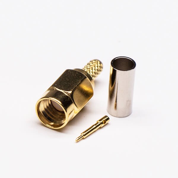 Elecbee 20pcs SSMA Straight Plug Coaxial Connector Crimp Type for Cable