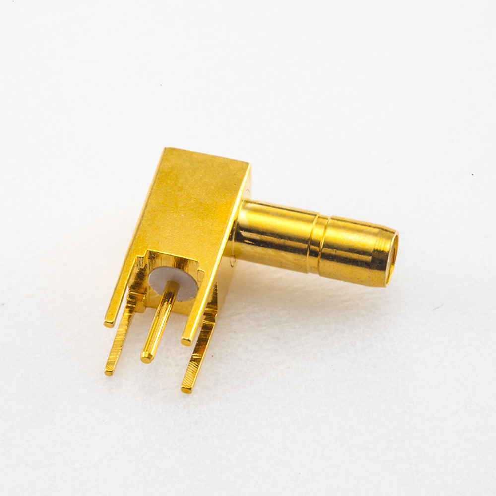 Elecbee Through Hole SSMB Connector Male Right Angle Solder PCB Mount