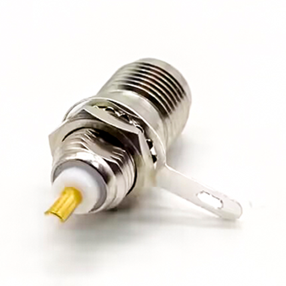 Elecbee 20pcs TNC Connector Solder Termination Straight Female 50Ω Bulkhead Bulkhead Fitting