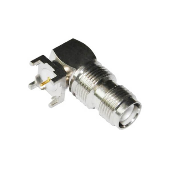 Elecbee TNC Connector Female Right Angle Bulkhead for PCB Mount