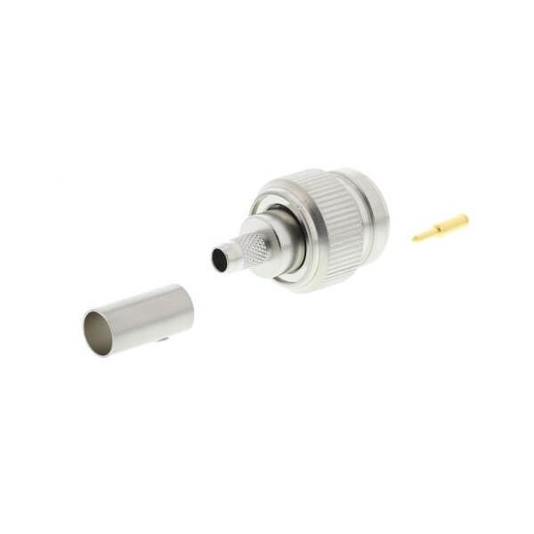 Elecbee 20pcs TNC Connector Crimp Straight 50Ω Cable Mount Termination Male for RG223/U