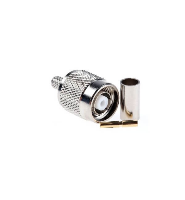 Elecbee 20pcs TNC Connector Crimp Straight Male 50Ω Cable Mount Termination Reverse Polarity