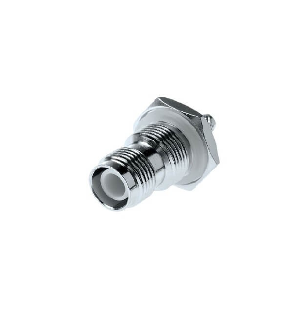 Elecbee 20pcs TNC Connector Crimp Termination Reverse Polarity Straight Female 50Ω Bulkhead Bulkhead Fitting