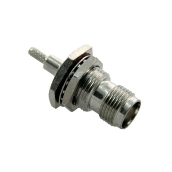 Elecbee TNC Connector Waterproof Straight Bulkhead Female for Cable RG6_RG58_RG174