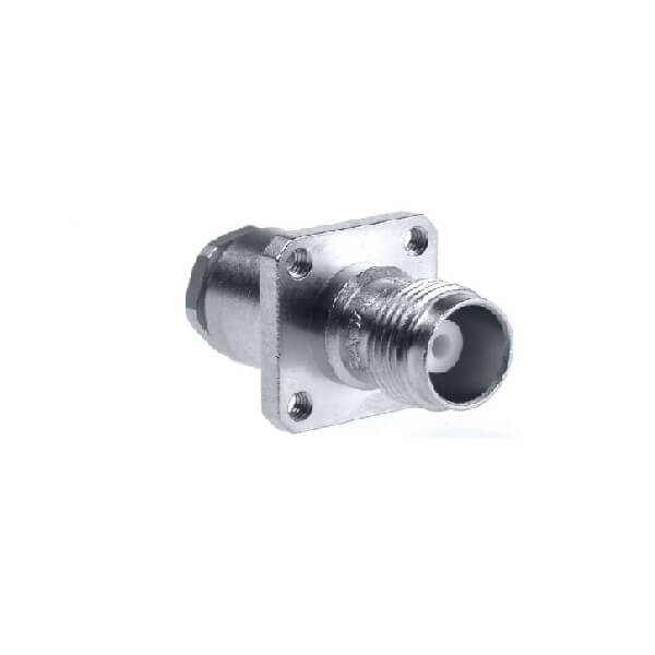 Elecbee 20pcs TNC Female 4 Hole Flange Straight 50Ω Panel Mount Bulkhead Connector for RG141