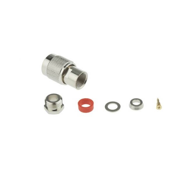 Elecbee TNC Plug Straight 50Ω Cable Male Mount Solder Termination for RG58/U