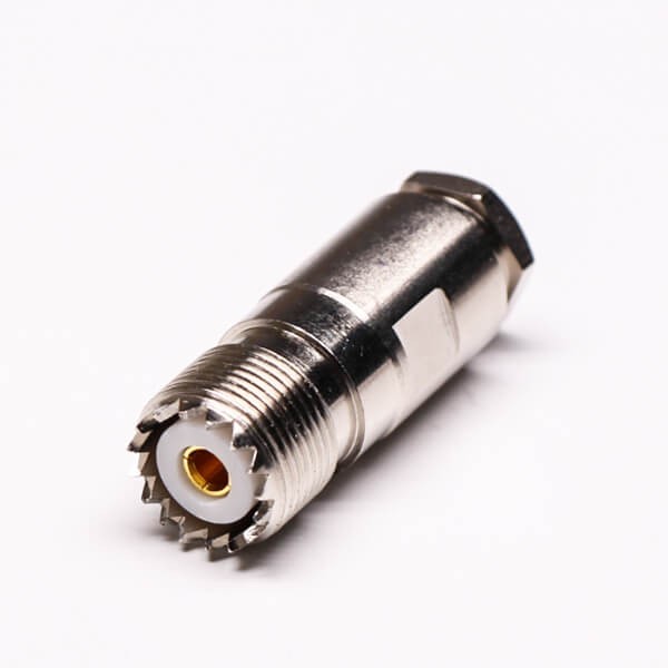 Elecbee 20pcs UHF 180 Degree Cable Connector Female Straight with Clamp Type