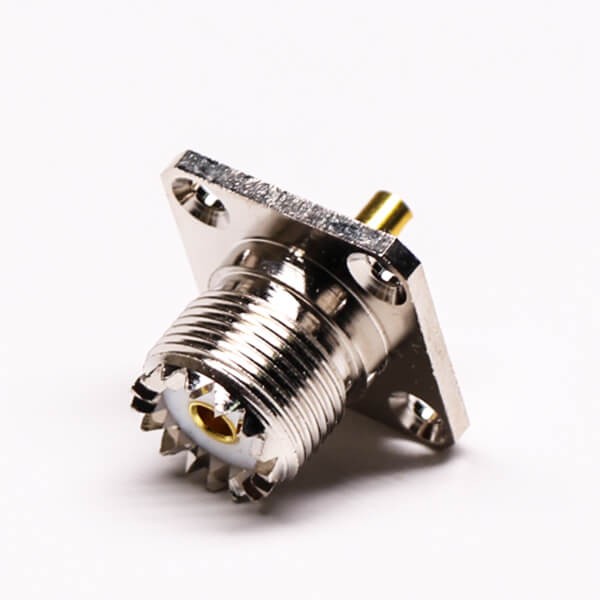Elecbee 20pcs UHF Connector Female Straight with 4 Hole Flange for Panel Mount