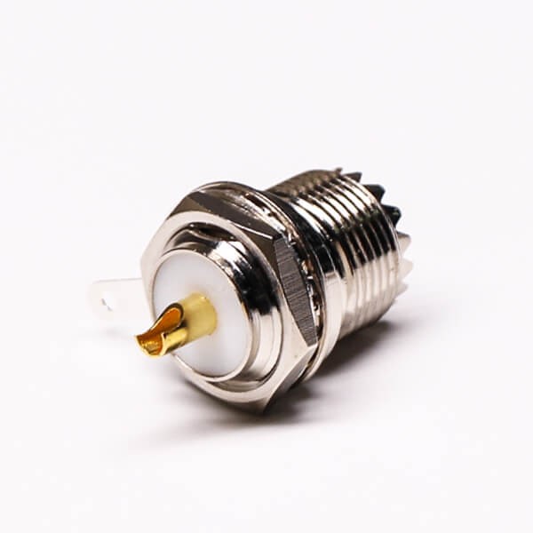 Elecbee UHF Female 180 Degree Connector Front Bulkhead for Panel Mount