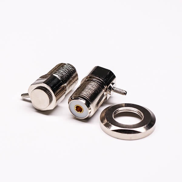 Elecbee UHF Female Bulkhead Connector R/A for Front Panel Mount