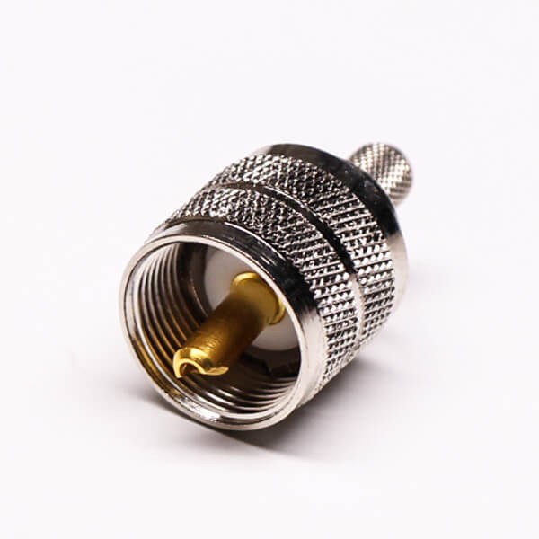 Elecbee 20pcs UHF Female Connector Crimp Type Straight with Knurl for Cable