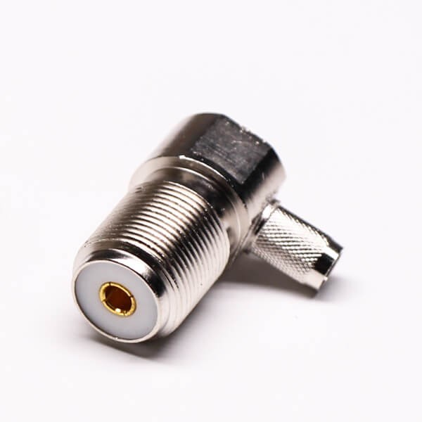 Elecbee 20pcs UHF Jack Front Bulkhead Connector R/A Crimp Type for Cable