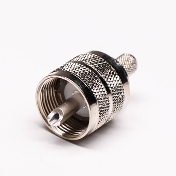 Elecbee 20pcs UHF Male Coaxial Connector 180 Degree Sliver Plated Crimp Type for Cable