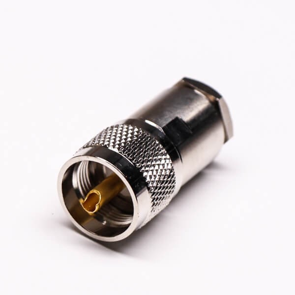 Elecbee 20pcs UHF Male Connector 180 Degree for Cable Coaxial with Clamp Type