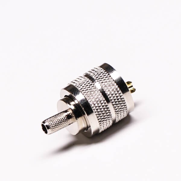 Elecbee UHF Male Connector Straight Gold Plated Crimp Type for Cable