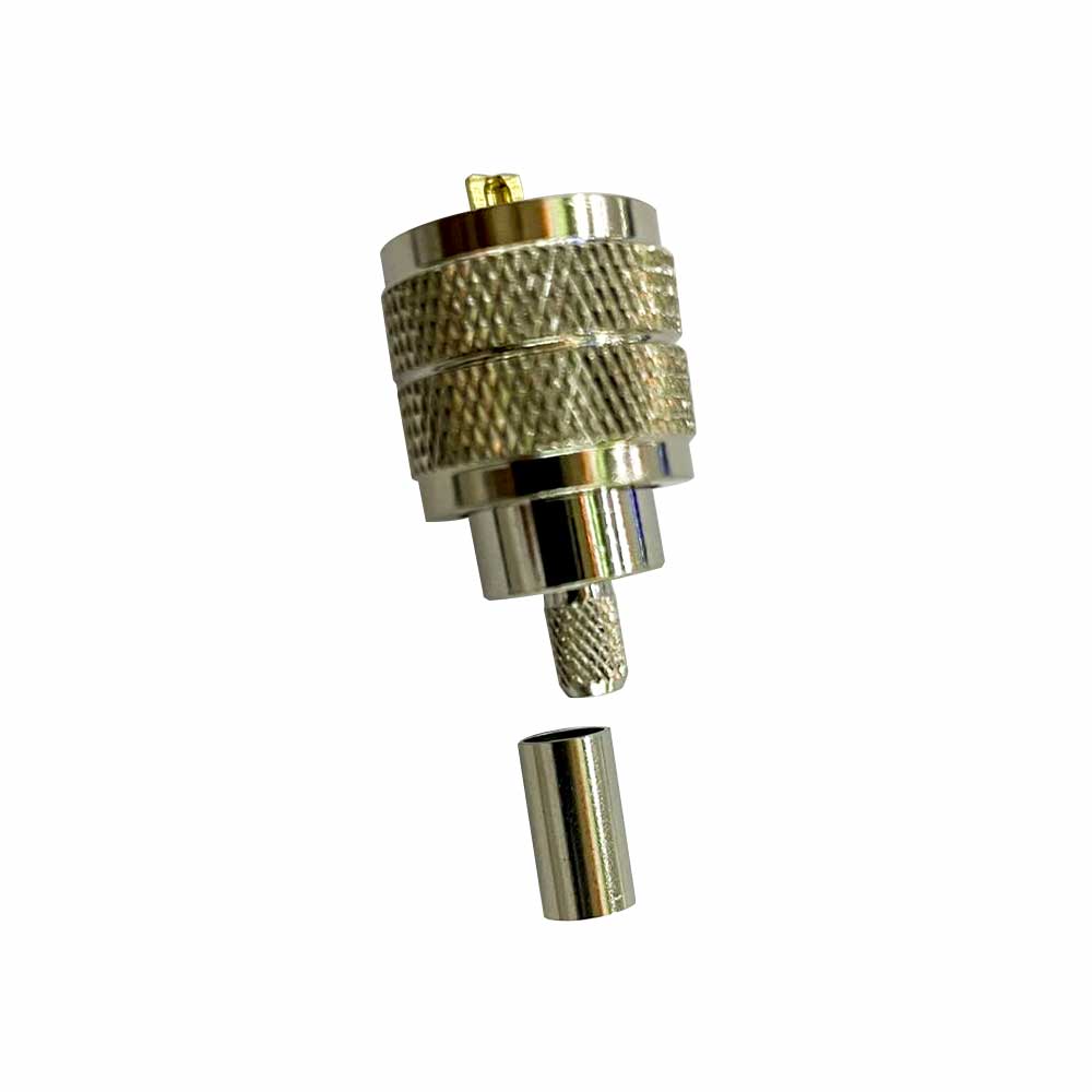 Elecbee UHF Connector Crimp Type PL 259 Male for Cable LMR195