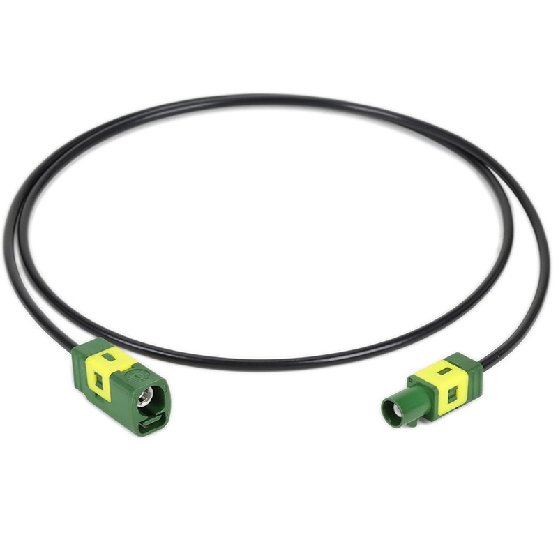 Elecbee Green Fakra E Female Jack to Fakra Male Plug Extension Cable Assembly 50CM