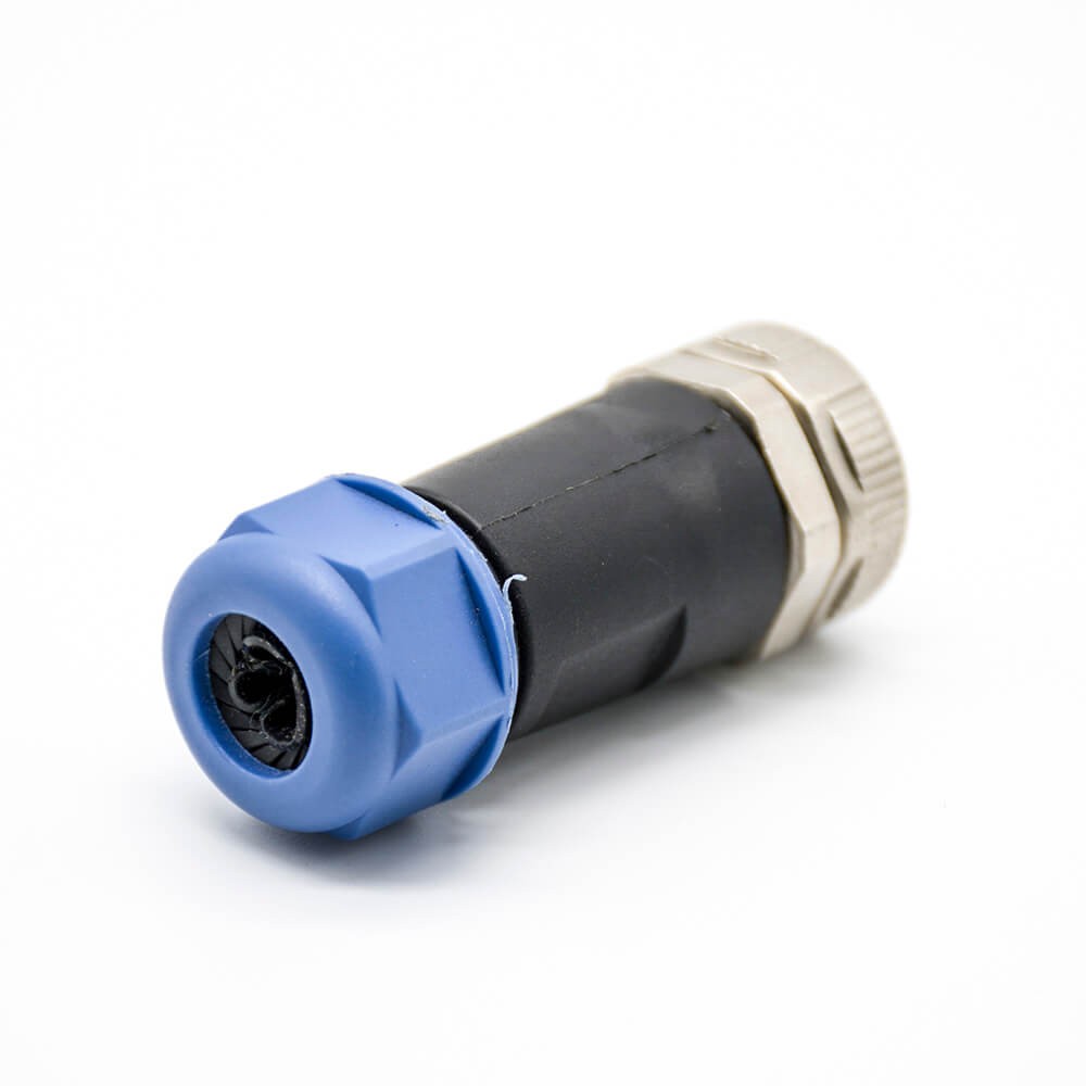 Elecbee 7/8&quot; Circular Connector 3 pin Female Straight Site-Assembly Solder For Cable UnShielded