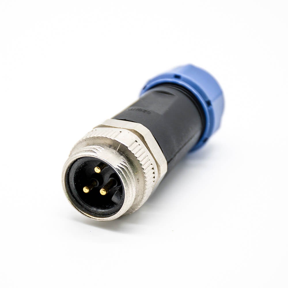 Elecbee 7/8&quot; Series Connector 3 pin Male Straight Site-Assembly Solder For Cable UnShielded