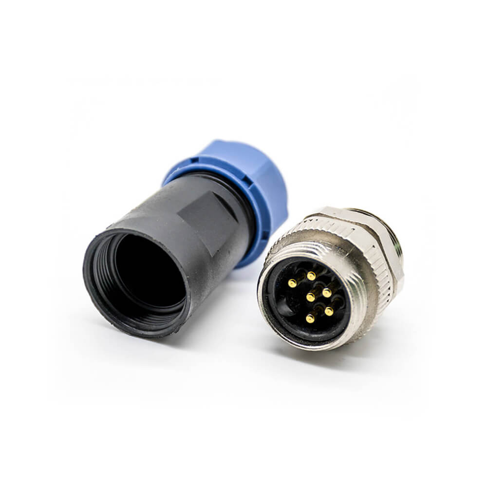 Elecbee M7/8 Field Wireable Connector 5 pin Male Straight UnShielded Plastic PG13.5