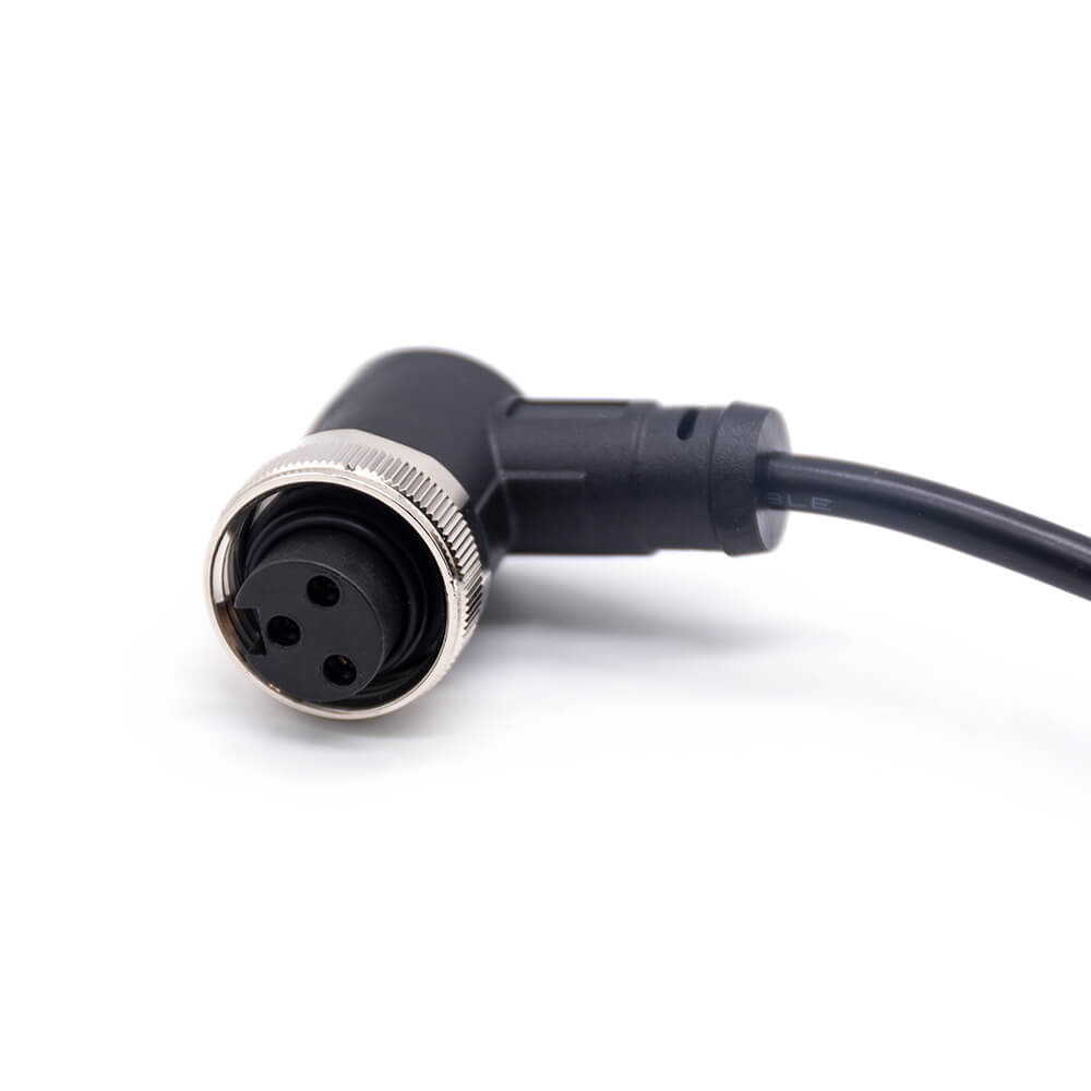 Elecbee M7/8 Jack 3 Pin R/A 1m 18AWG Single Ended Cable UnShielded