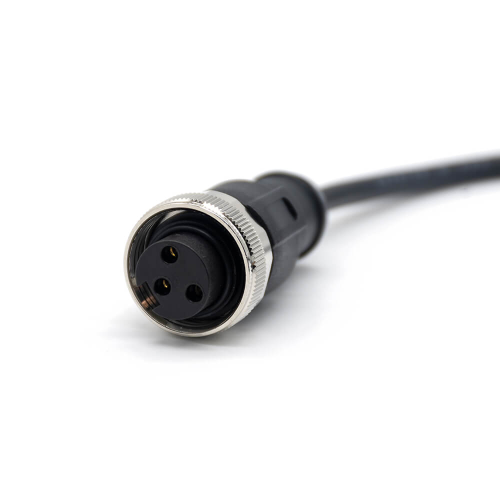 Elecbee M7/8 Jack 3 Pin Straight 1m 18AWG Single Ended Cable UnShielded