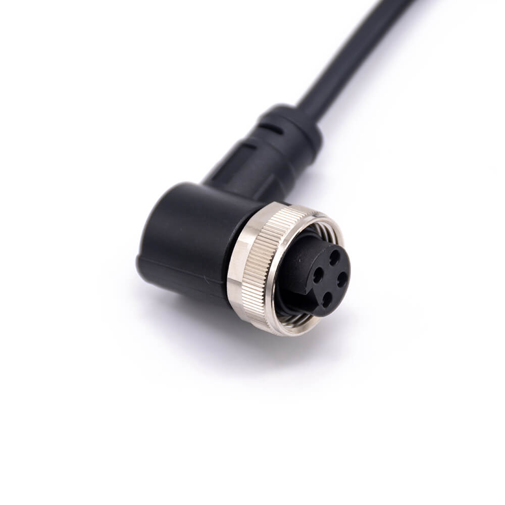 Elecbee M7/8 Jack 4 Pin R/A 1m 18AWG Single Ended Cable UnShielded