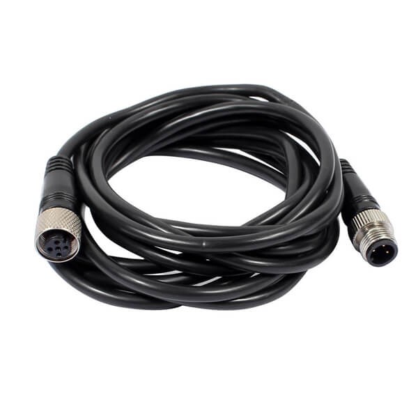 Elecbee 10pcs Industrial M12 Cables M12 3Pins Male To 5Pins Female Socket Straight Cable 5M AWG22 A Code