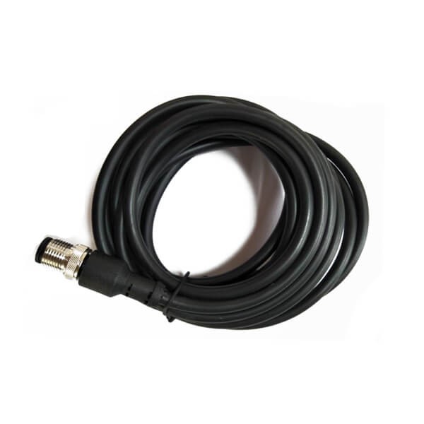 Elecbee 10pcs m12-3pin-male-molded-cable-a-coding-straight-connector-3m-awg22-pvc-black-cable-non-shield