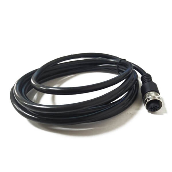 Elecbee 10pcs M12 4Pin Female Cable A-Coding Straight Connector Molded 1M AWG22 PVC Black Cable Straight