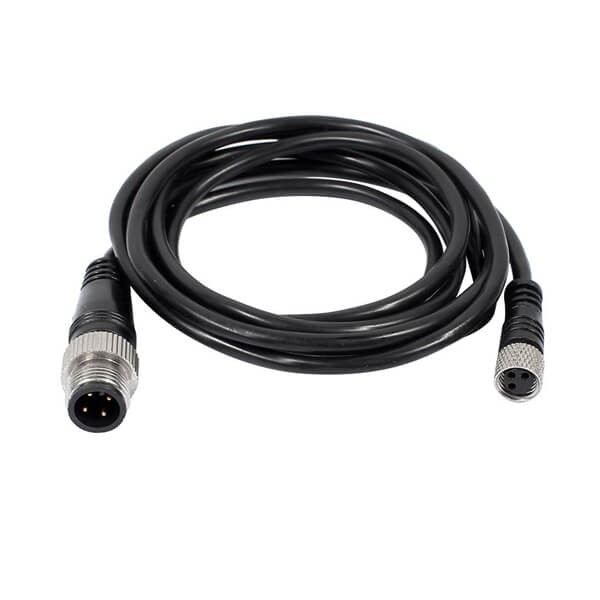 Elecbee 10pcs M12 Connector Cable 4Pin A Code Male Straight Connector To M8 3Pin Female Socket Electrical Cable 2M AWG22
