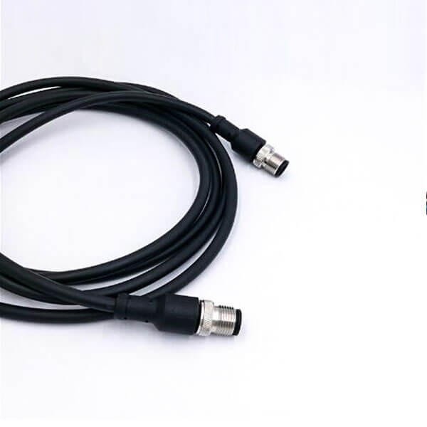 Elecbee 10pcs M12 Male Cable 4Pin To 4Pin A Code Straight Double Ended 2M AWG22