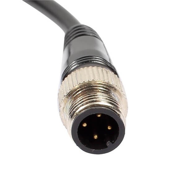 Elecbee 10pcs M12 Profibus Cable Male To Female 4 Pins Connector Straight Molding Cable 2.0M AWG22 A Code