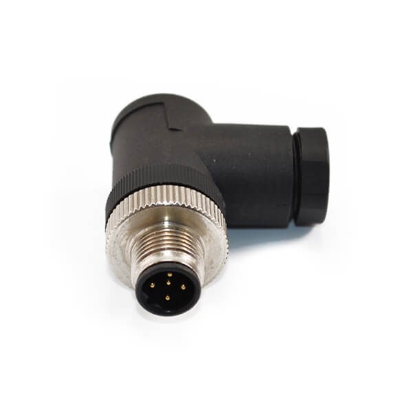 Elecbee 10 pcs M12 Field Wireable Connector B Code Right Angle 5pin Male Non-shield connector