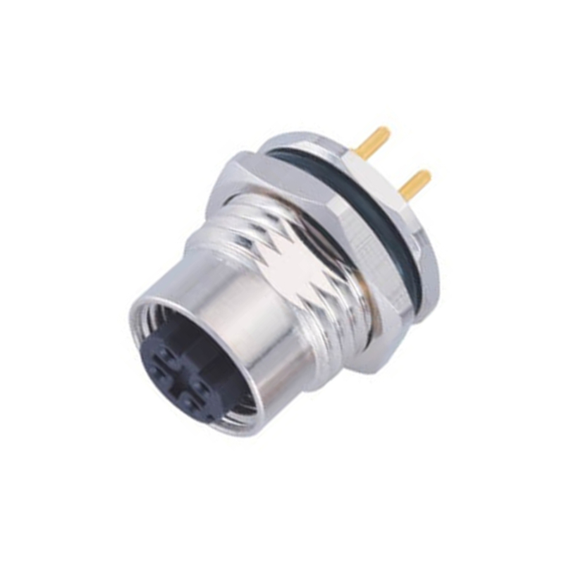 Elecbee 10 pcs M12 Panel Receptacles D Code Straight 4pin Female Non-shield connector