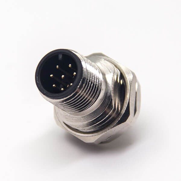 Elecbee M12 Panel Receptacles A Code Straight 8pin Male Non-shield connector