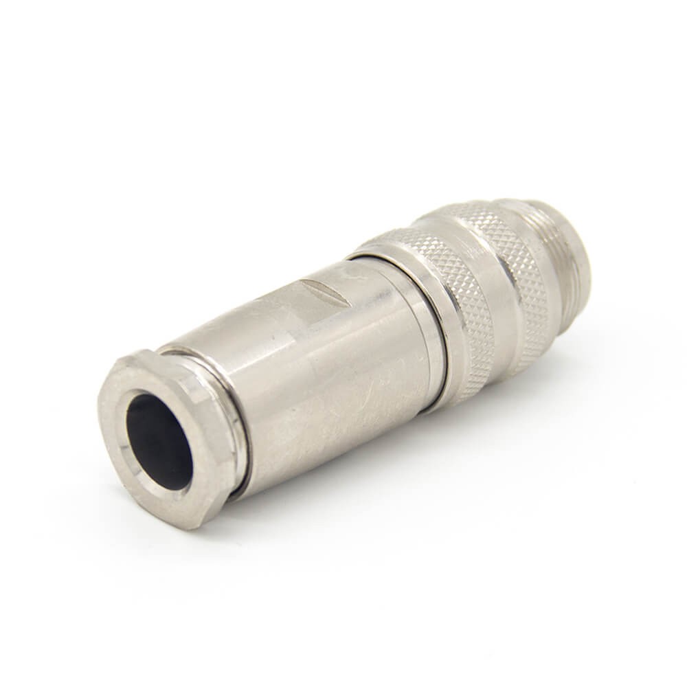 Elecbee Plug Male M16 6 Pin Waterproof Straight Solder Type Connector Shield