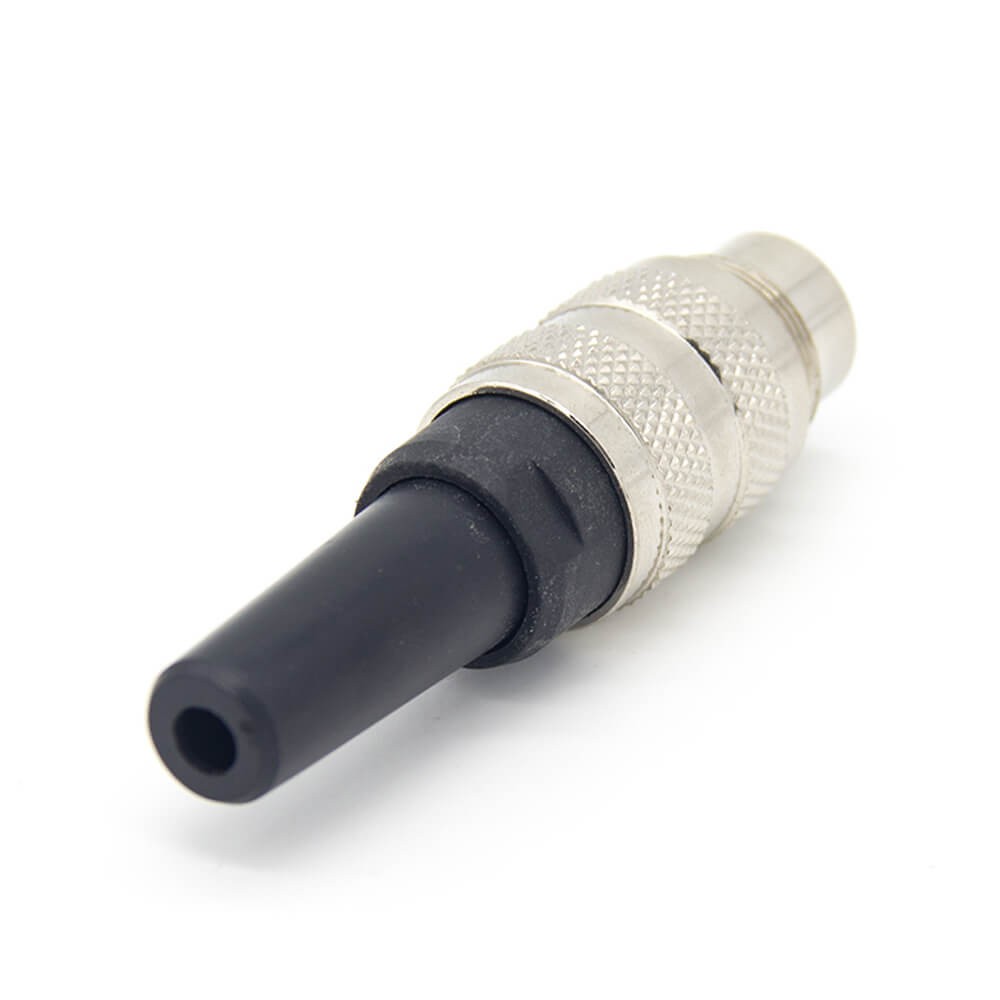 Elecbee Rewireable Plug M16 5 Pin Waterproorf Straight Male Cable Connector Non-Shield
