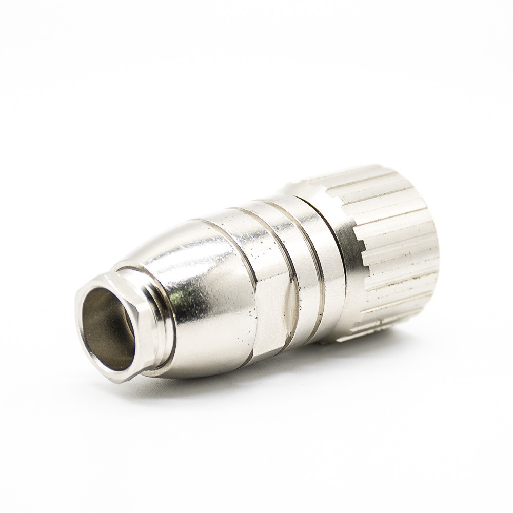 Elecbee M23 6Pin Female Connectors Solder Type for Cable Shield Straight