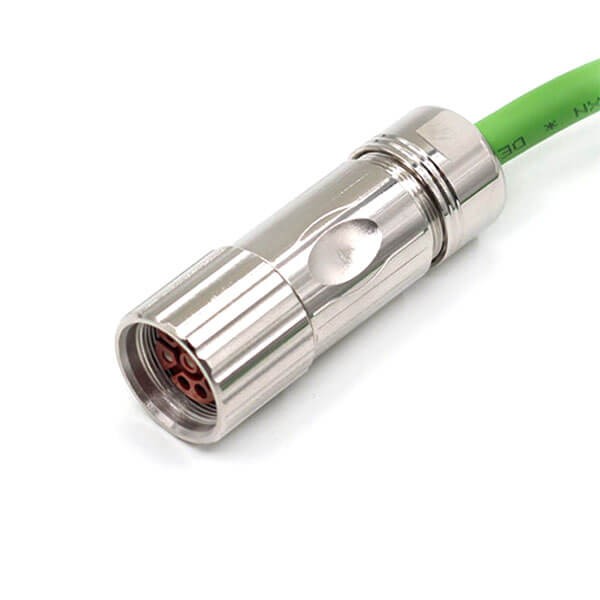 Elecbee Heidenhain M23 Connector 7Pin Female M23 Waterproof Signal Cable Connector Non-Shield With 0.5M 20AWG Wire