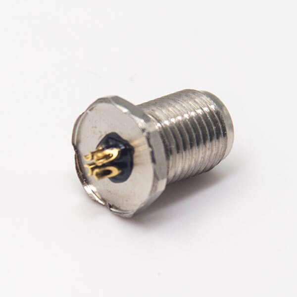 Elecbee M5 4 Pin Connector Aviation Socket Female Waterproof Shield Rear Blukhead Solder for Cable